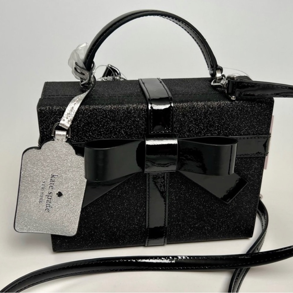 KATE SPADE WRAPPING PARTY GIFT BOX CROSSBODY PURSE GLITTER BRAND NEW WITH TAGS